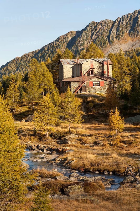 Rifugio Bosio mountain hut on the Sentiero Roma high route