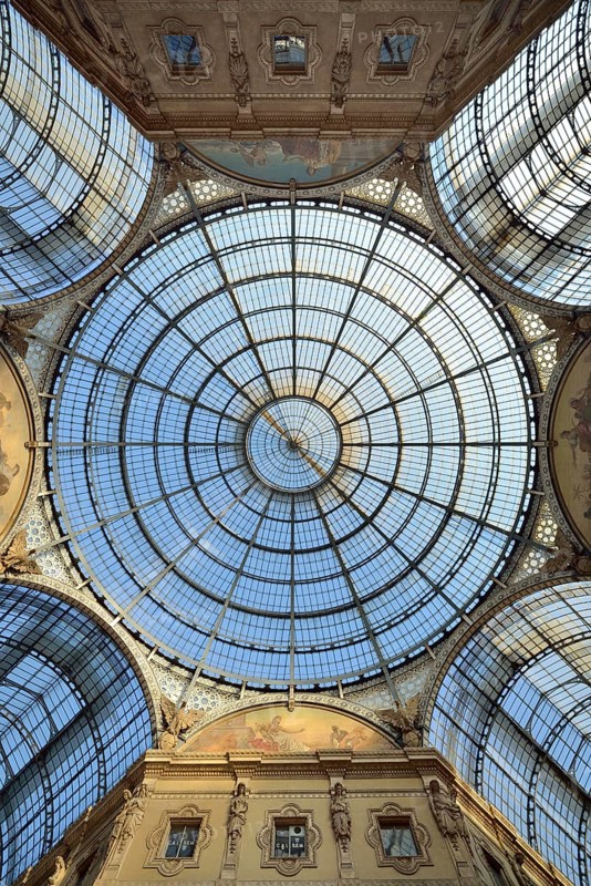 Glass dome over the octagon