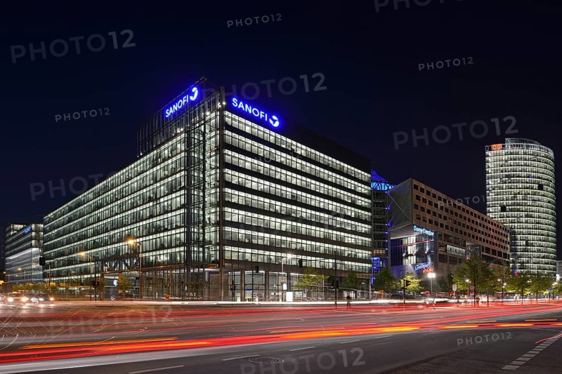 Main building of the Sony Center at Potsdamer Platz square