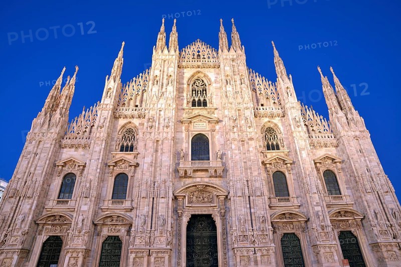 West facade of Milan Cathedral or Duomo di Santa Maria Nascente