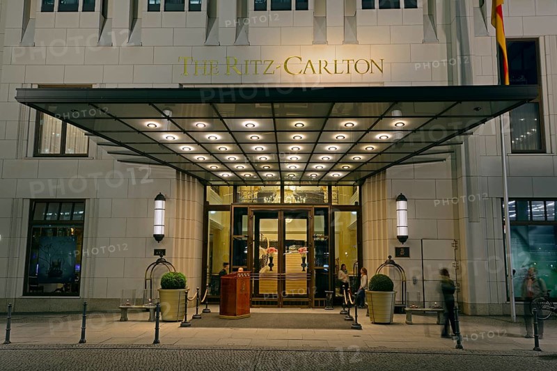 Entrance to the Ritz Carlton Hotel in the Beisheim Center
