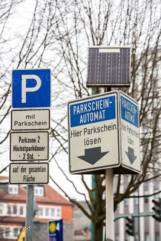 Solar powered parking ticket vending machine