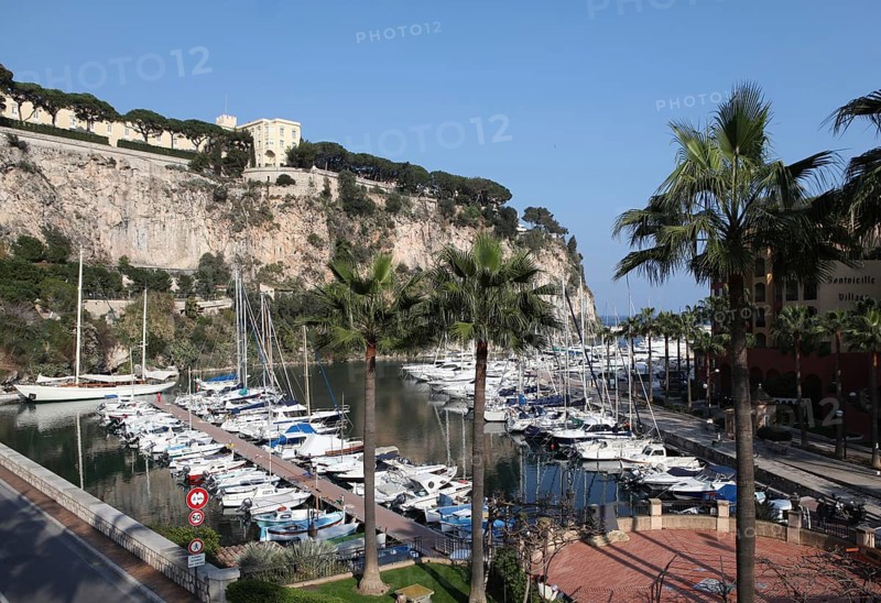 Sailboats moored in the port of Fontvieille Port de Fontvieille