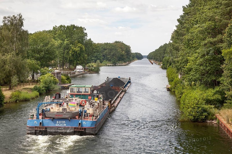 Barge transporting coal