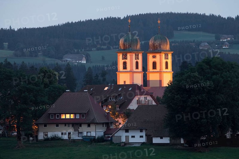 Monastery church at dusk