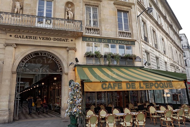 Entrance to the historic Galerie Vero-Dodat shopping arcade