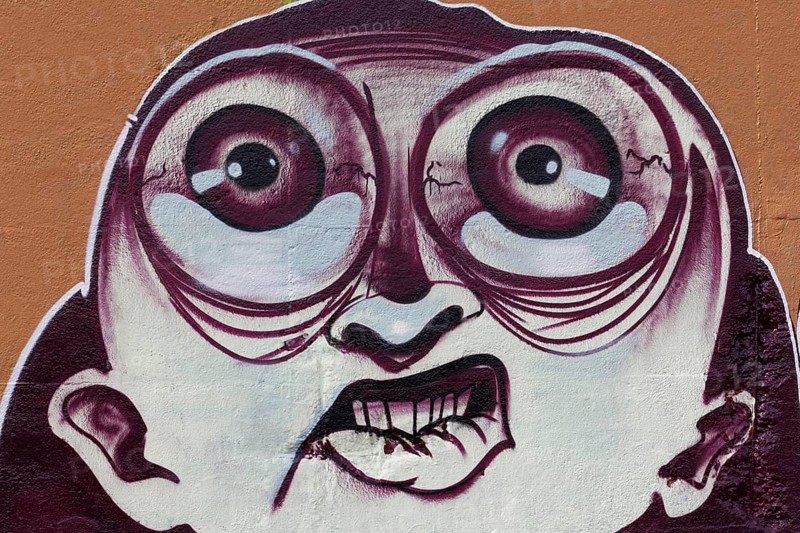 Face with large eyes