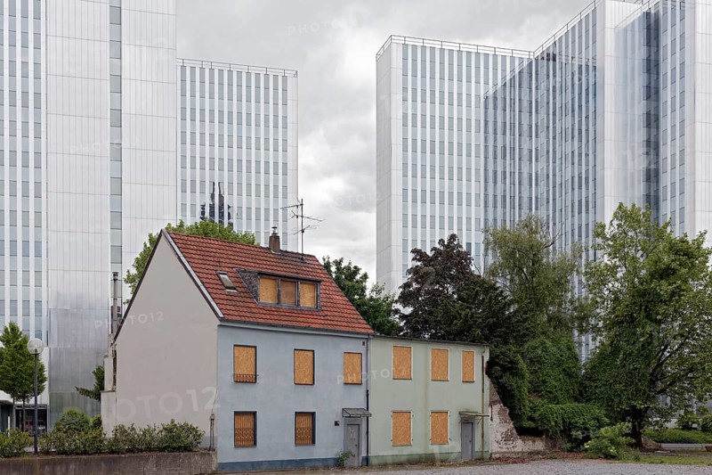 Old residential houses about to be demolished
