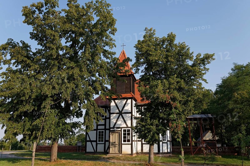 Small half-timbered village church