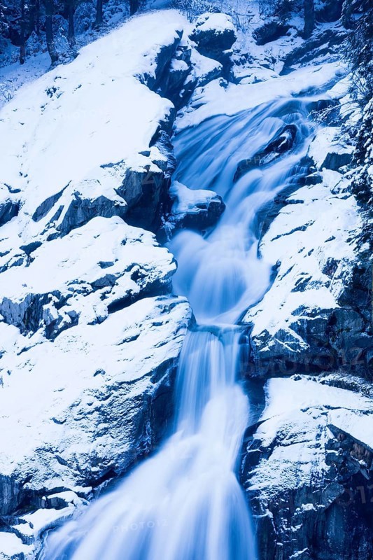 Krimml Waterfalls in winter