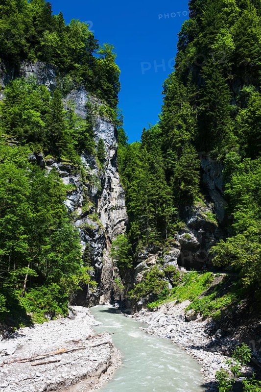Partnach mountain stream at the entrance to the Partnach Gorge