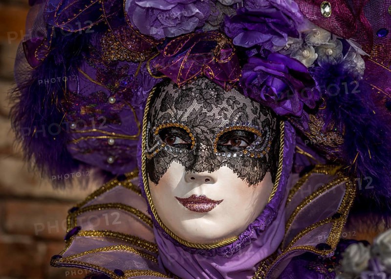 Masked woman at the Carnival in Venice