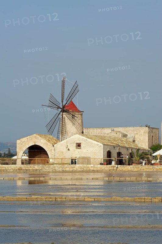 Windmill in a saline
