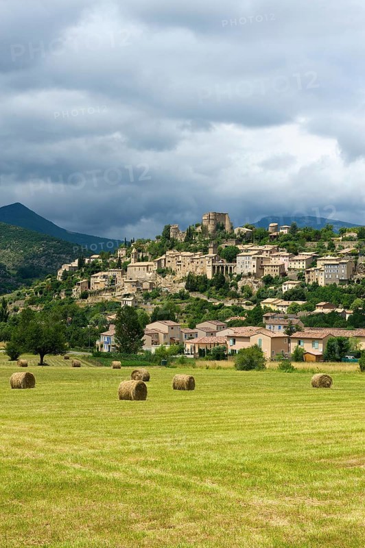 Village in a rural landscape