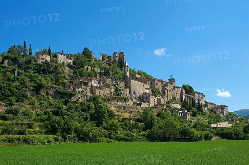View towards the village of Montbrun-les-Bains