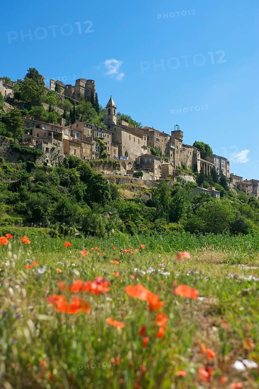 View towards the village of Montbrun-les-Bains