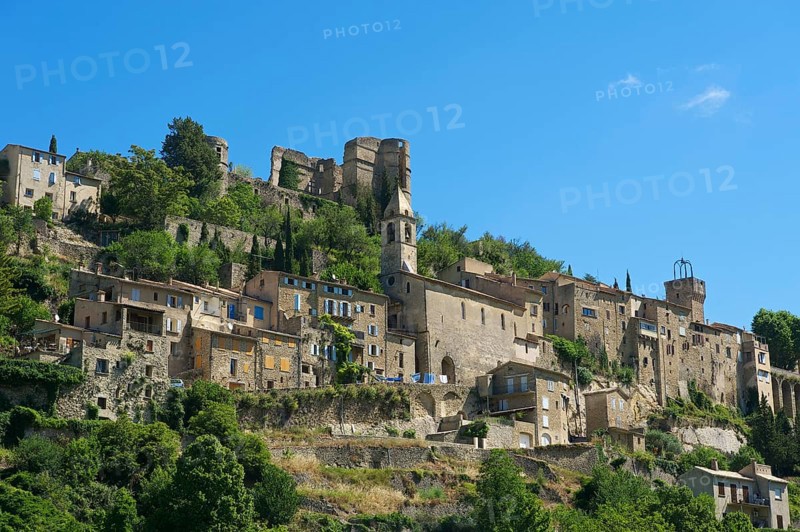 View towards the village of Montbrun-les-Bains