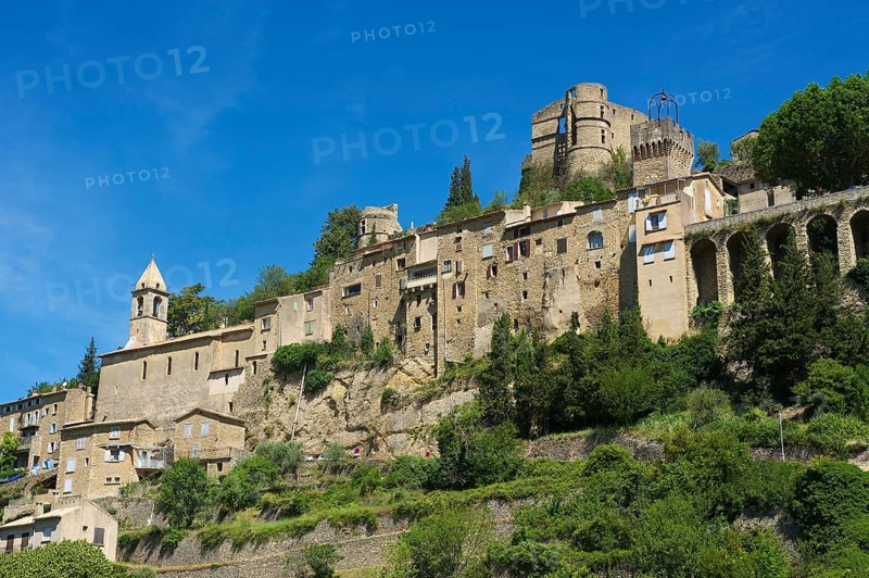 View towards the village of Montbrun-les-Bains