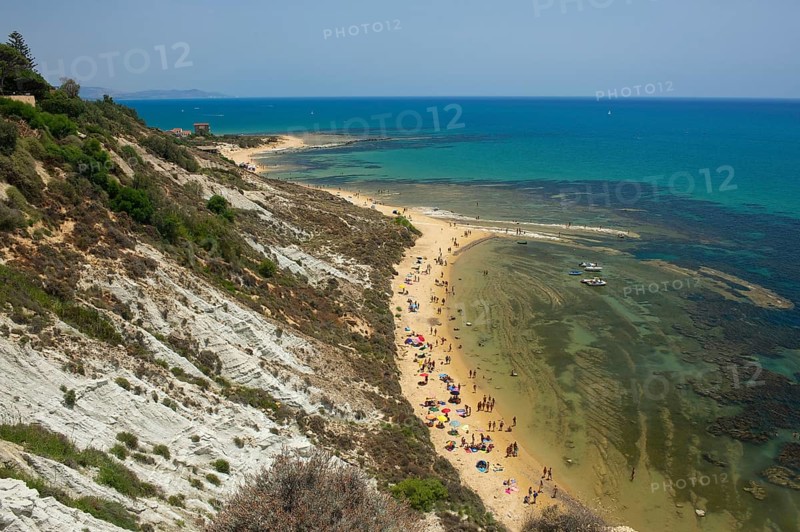 Coast seen from the cliffs of Scala dei Turchi