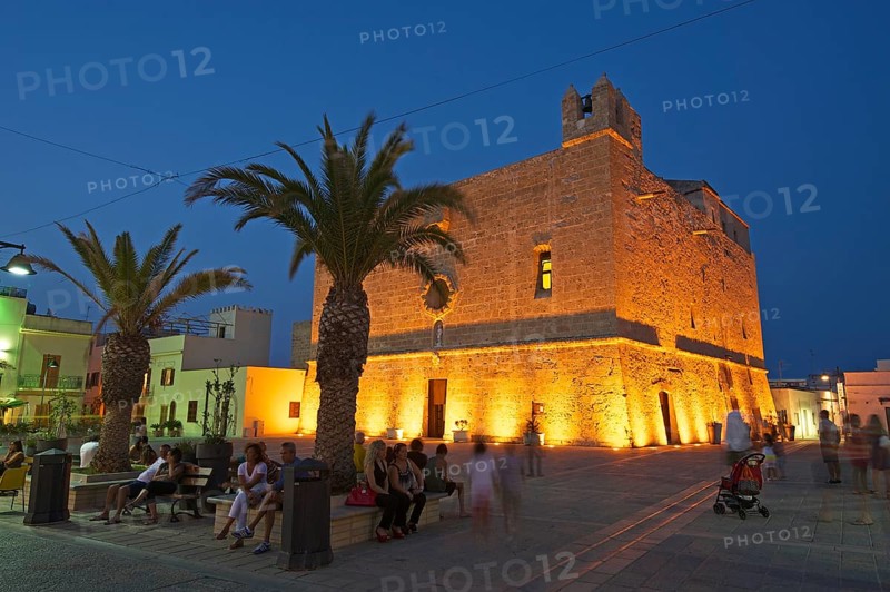Santuario San Vito lo Capo Church in the evening