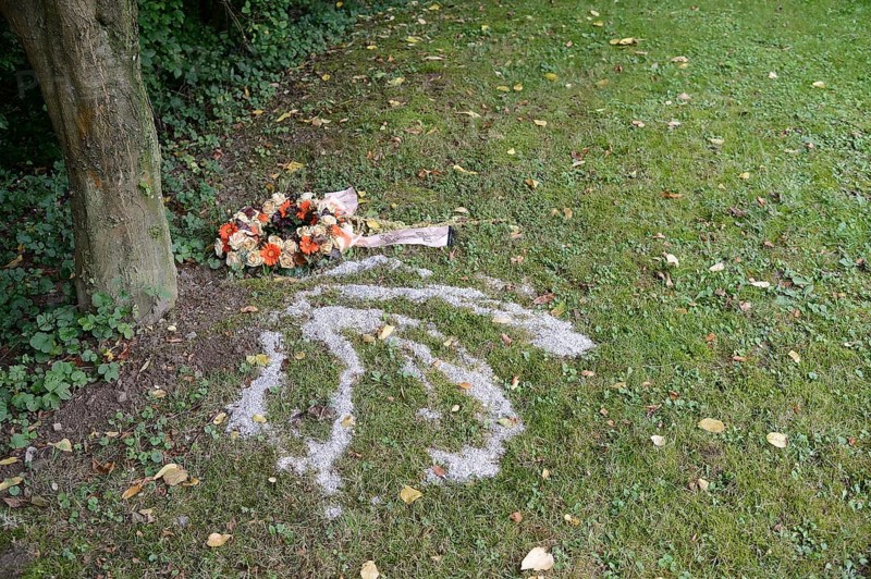 Plot in a cemetery for the spreading of ashes of the deceased