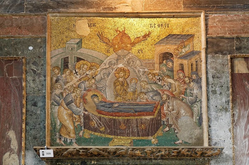 Mosaic of the Death of the Virgin Mary