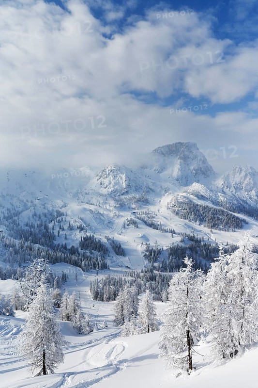 Nassfeld skiing region with Mt Trogkofel