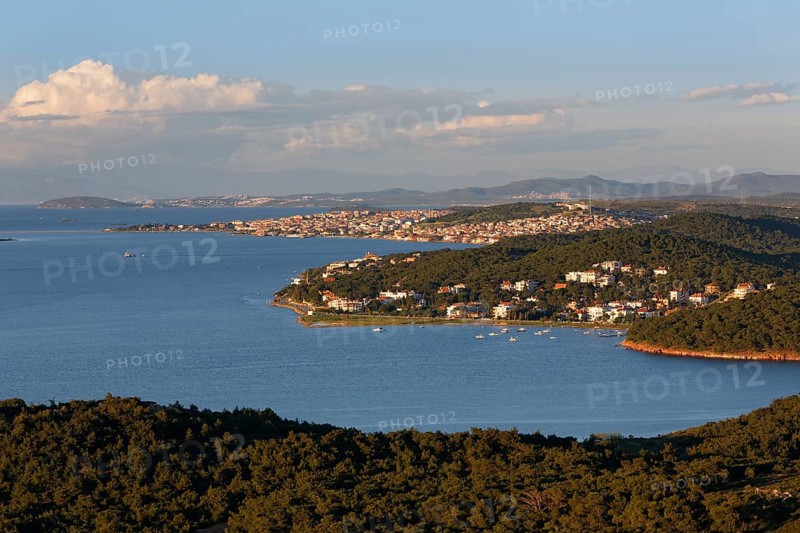 Town of Ayvalik seen from the Devil's Table or Seytan Sofrasi