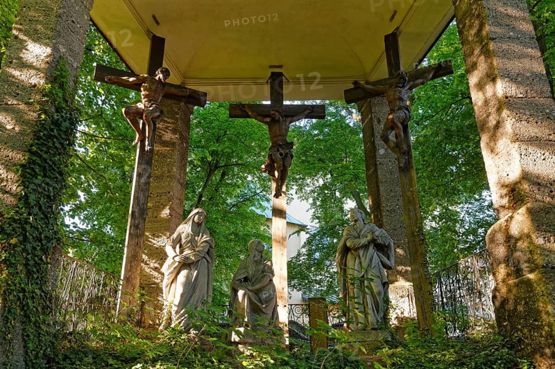 Crucifixion group in front of the Capuchin Monastery