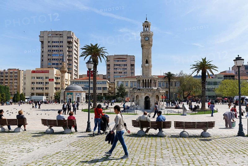 Clock Tower of Saat Kulesi and Konak Mosque