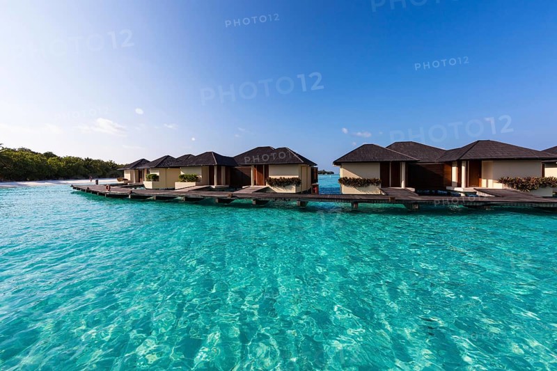 Water bungalows on Paradise Island