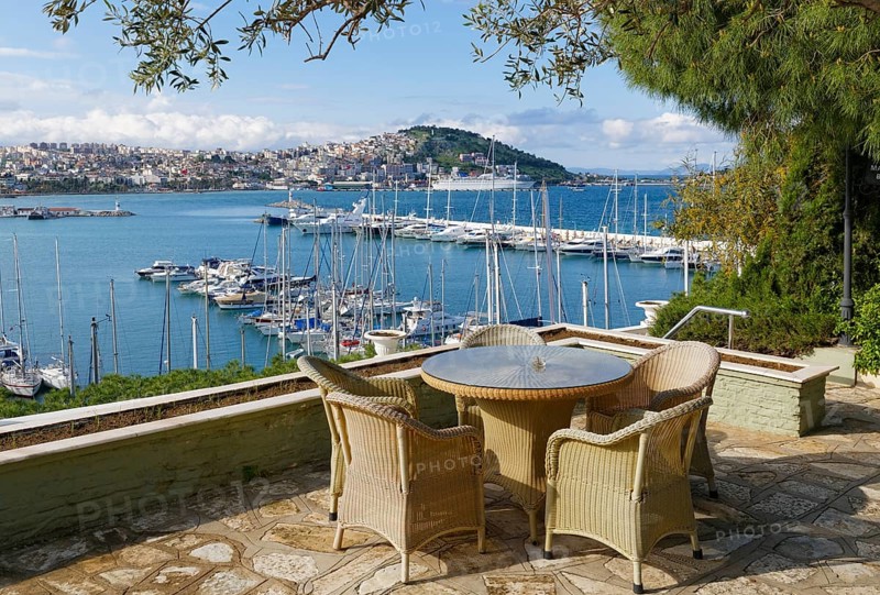 View from terrace of the Kismet Hotel of the marina of Kusadasi