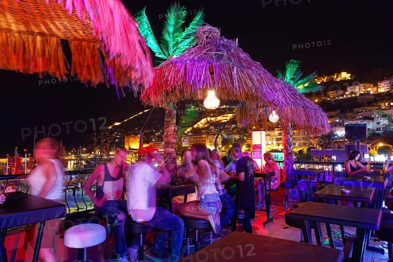 Robin Hood Garden nightclub in the town centre at night