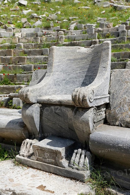 Seat of honour in the Theatre of Priene