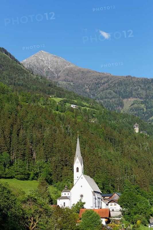 Maria Tax Pilgrimage Church in Stallhofen with Berg Kampleck Mountain