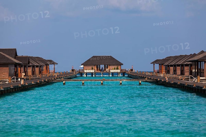 Water bungalows on Paradise Island