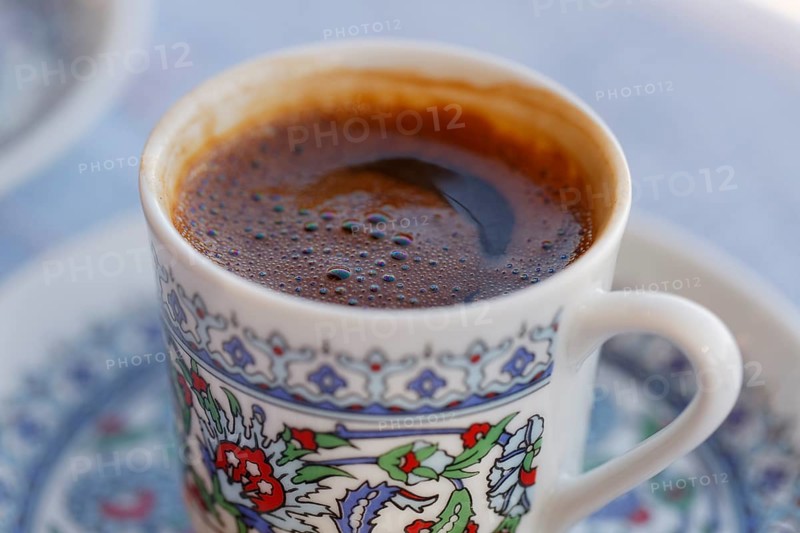 Turkish coffee in a cup