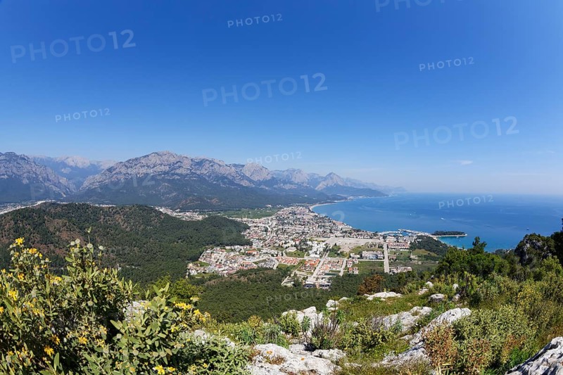 View from Mt. Calistepe over Kemer with Taurus Mountains