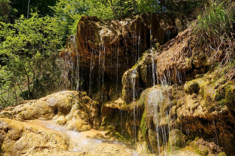 Waterfall with calcification