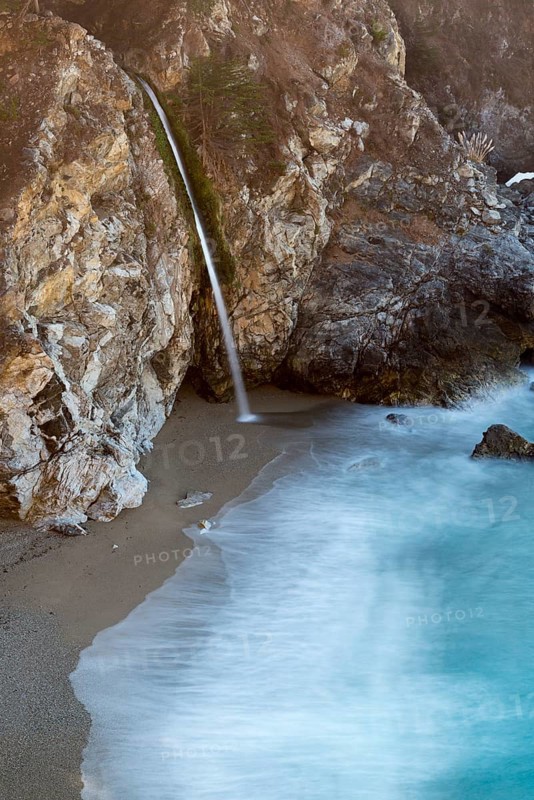 Waterfall on a beach
