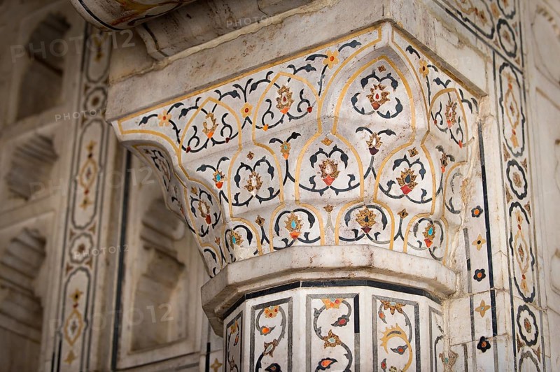 Coloured stone and glass inlays