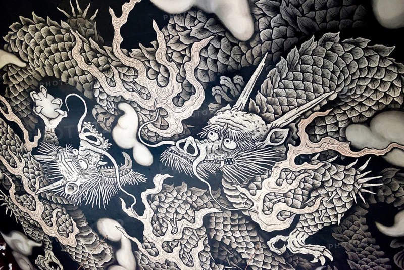Twin Dragon Painting