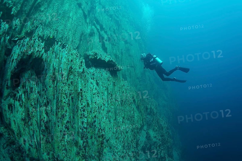 Scuba diver in Barracuda Lake
