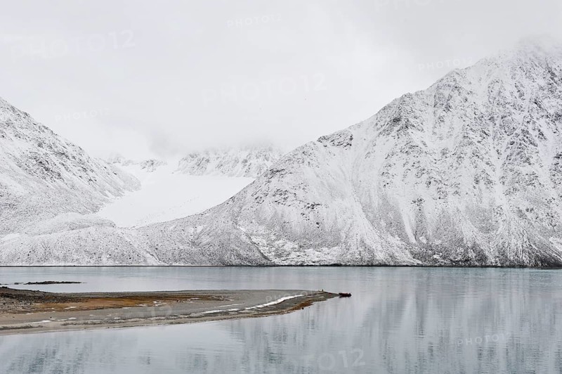Snowy bay