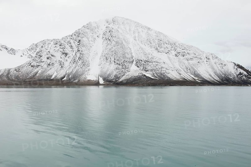 Snow-covered Smeerenburg Mountain