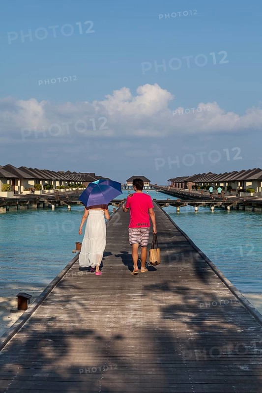 Tourists on a jetty