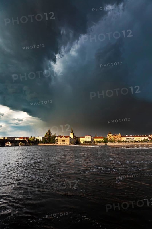 Moldova River during a thunderstorm
