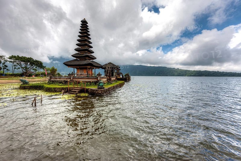 Pura Ulun Danu Bratan temple with a Balinese pagoda