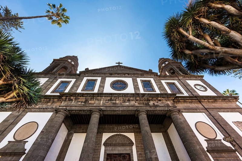 Cathedral of San Cristobal de La Laguna or Catedral de Nuestra Senora de los Remedios in the historic old town of San Cristobal de La Laguna