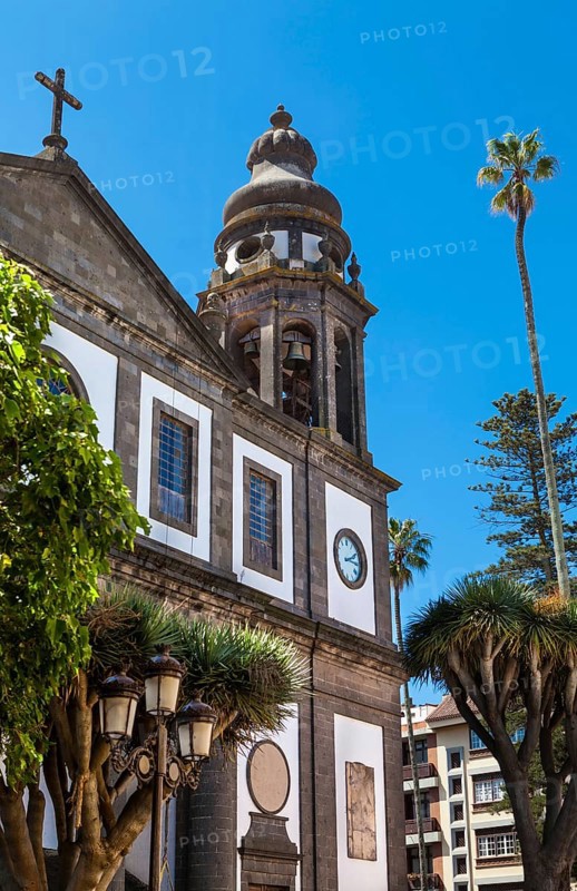 Cathedral of San Cristobal de La Laguna or Catedral de Nuestra Senora de los Remedios in the historic old town of San Cristobal de La Laguna